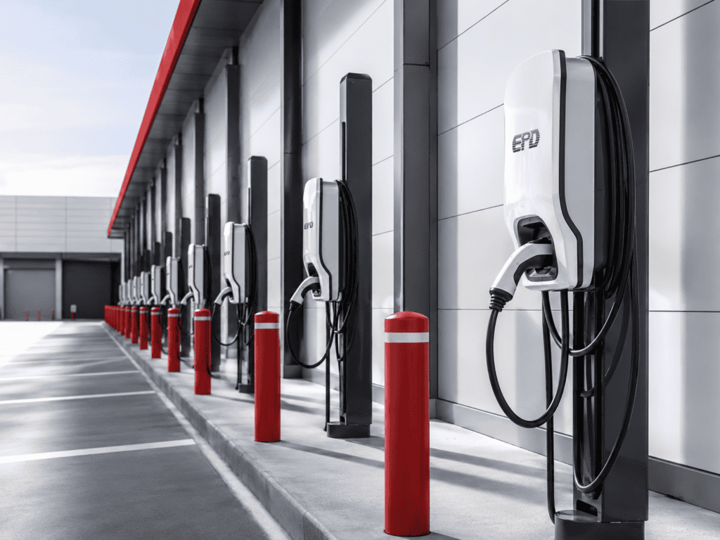 commercial ev charging station row
